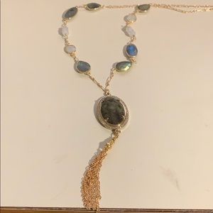 SOLD 1strand 14kGF chain, labradorite, moonstone links